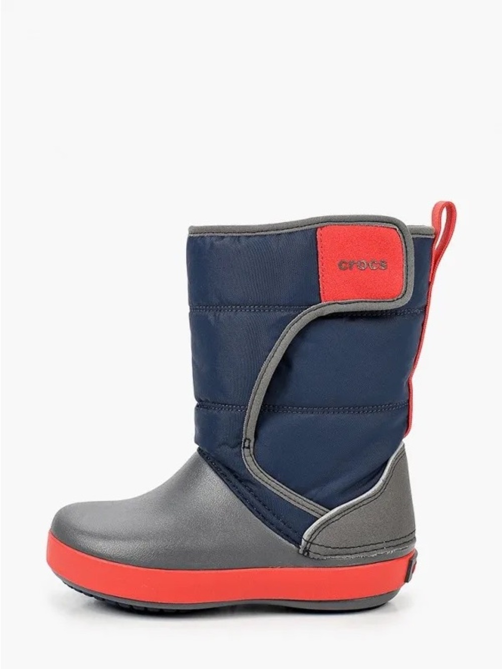 Crocs LodgePoint Kids Snow Boots Navy Slate Gray Winter Waterproof Size C8